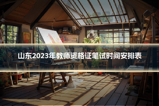 山东2023年教师资格证笔试时间安排表