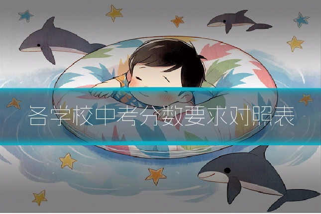 各学校中考分数要求对照表