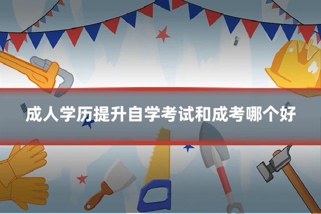 成人学历提升自学考试和成考哪个好