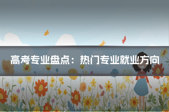 高考专业盘点:热门专业就业方向
