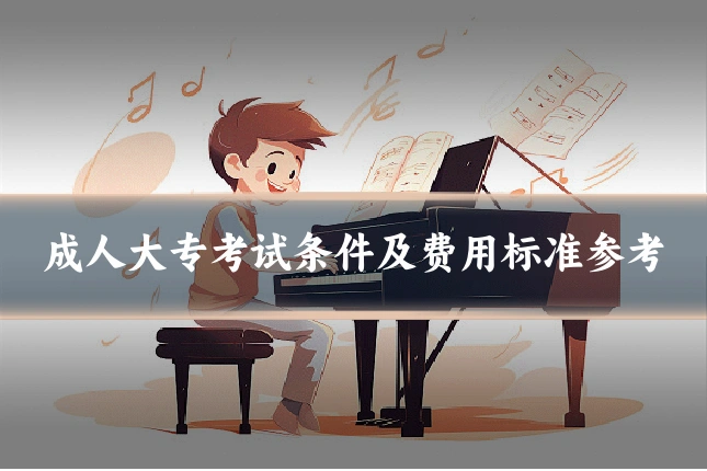 成人大专考试条件及费用标准参考