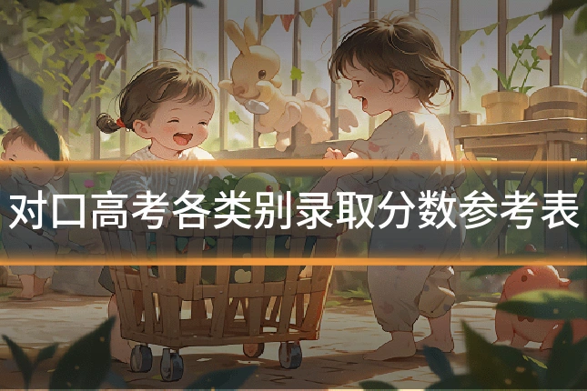 对口高考各类别录取分数参考表