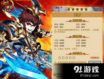 少年三国志刘邦属性技能解析 入手建议