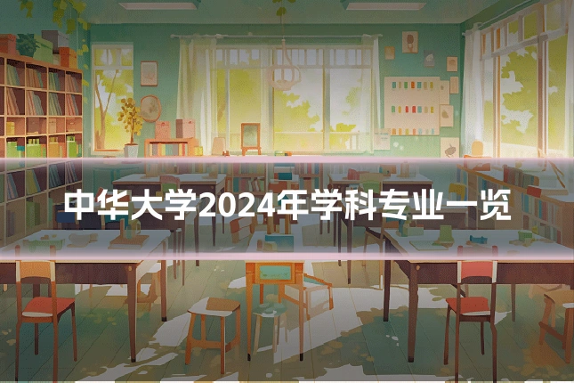 中华大学2024年学科专业一览