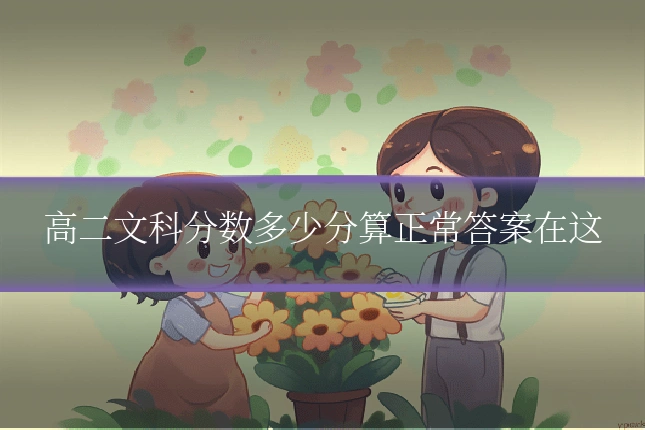 高二文科分数多少分算正常答案在这