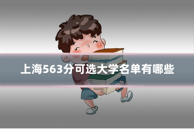 上海563分可选大学名单有哪些