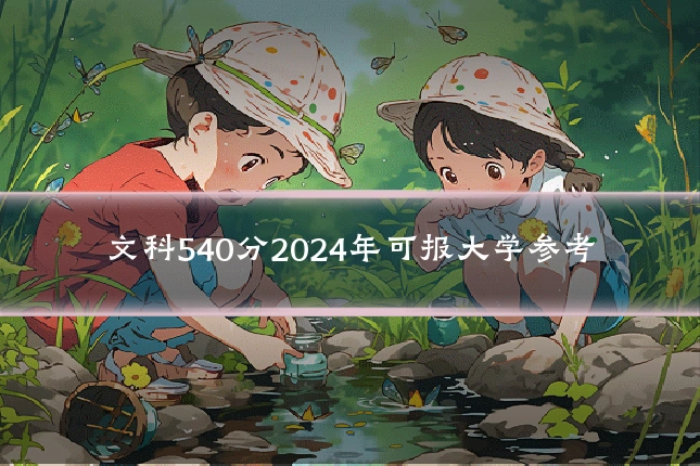 文科540分2024年可报大学参考