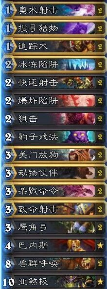 炉石传说巴内斯杀鸡猎怎么组卡