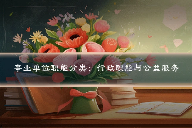 事业单位职能分类:行政职能与公益服务