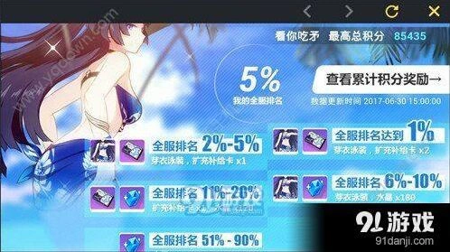 休伯利安夏日祭单人关卡高分攻略崩坏3
