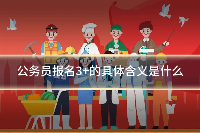 公务员报名3+的具体含义是什么