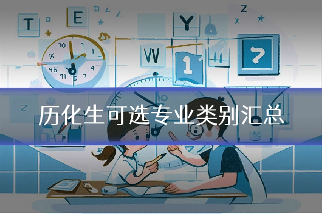 历化生可选专业类别汇总