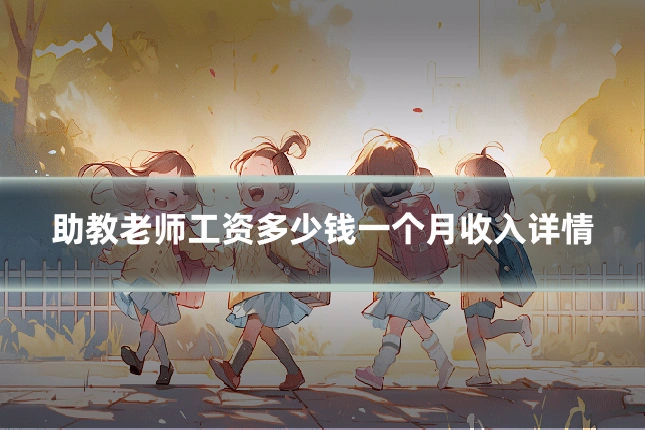 助教老师工资多少钱一个月收入详情