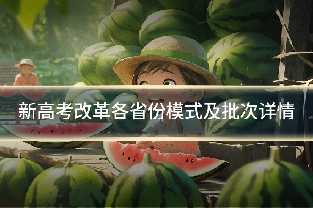 新高考改革各省份模式及批次详情