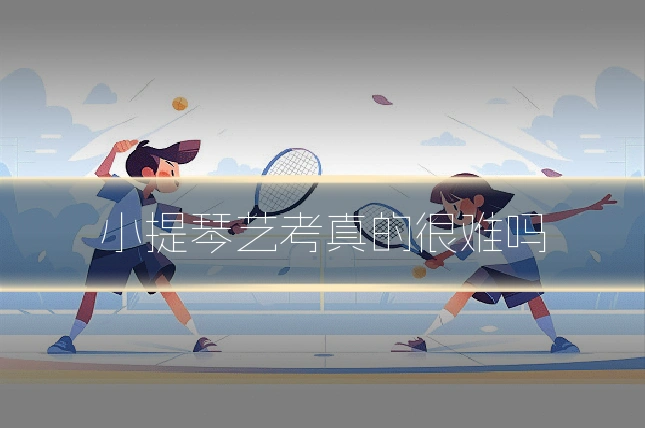 小提琴艺考真的很难吗
