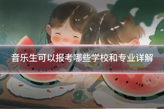 音乐生可以报考哪些学校和专业详解