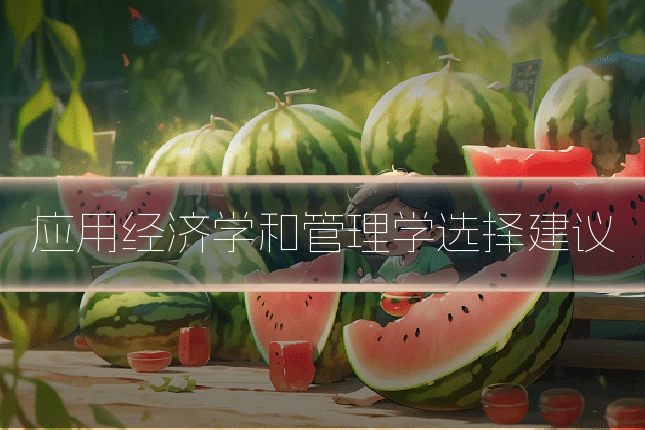 应用经济学和管理学选择建议