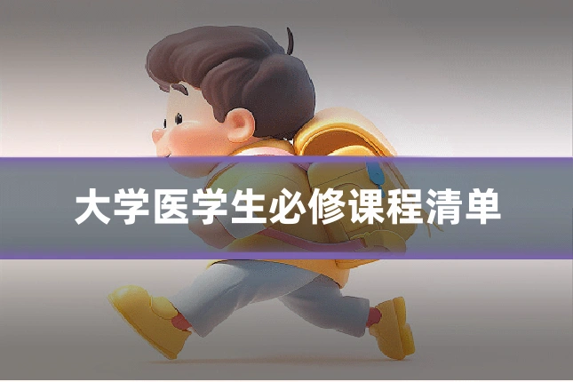 大学医学生必修课程清单