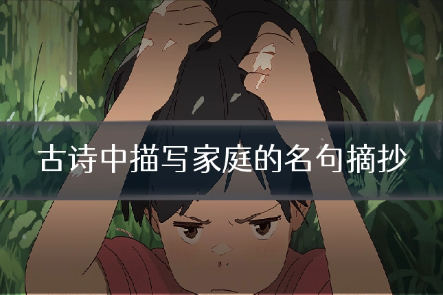 古诗中描写家庭的名句摘抄