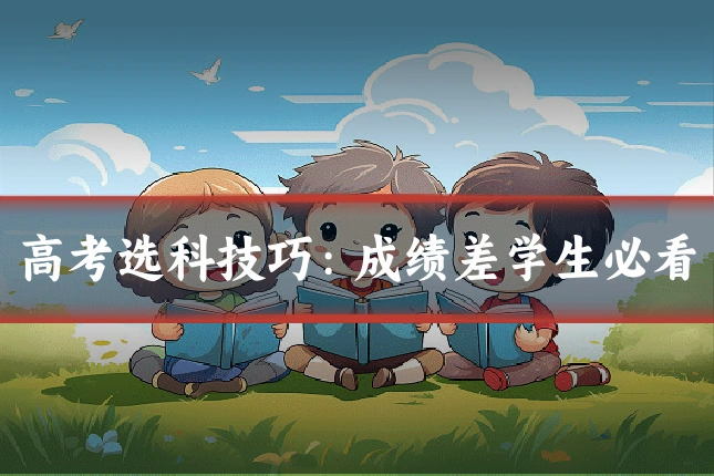 高考选科技巧:成绩差学生必看