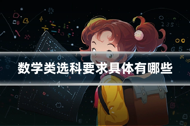 数学类选科要求具体有哪些