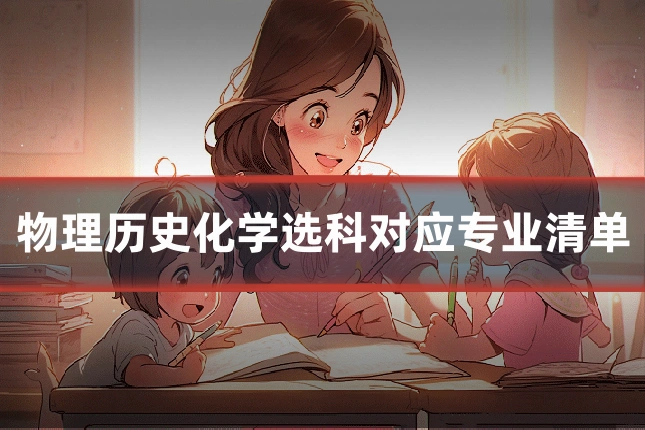 物理历史化学选科对应专业清单