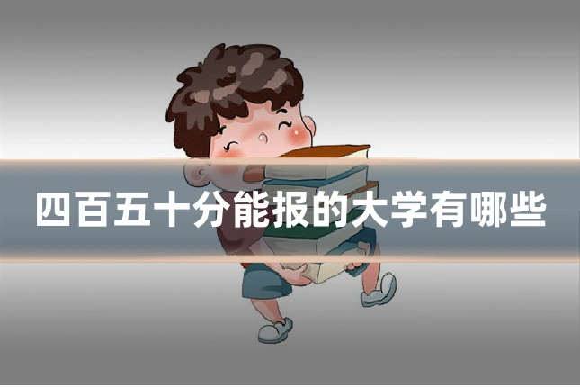 四百五十分能报的大学有哪些