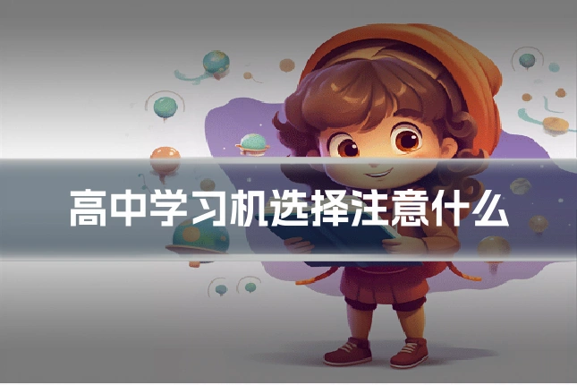 高中学习机选择注意什么