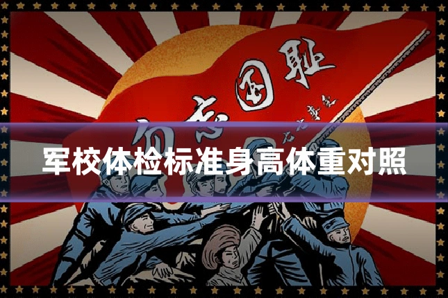 军校体检标准身高体重对照