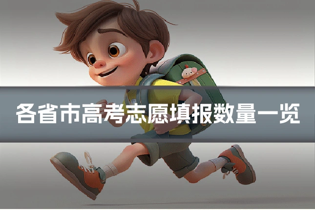 各省市高考志愿填报数量一览