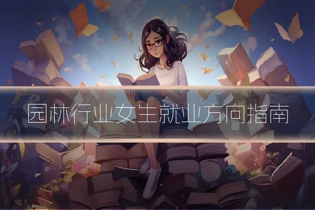 园林行业女生就业方向指南