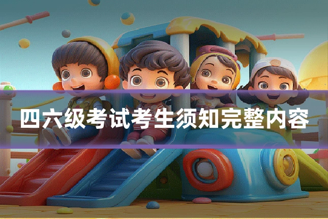 四六级考试考生须知完整内容