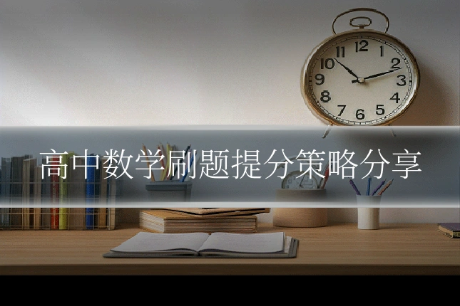 高中数学刷题提分策略分享