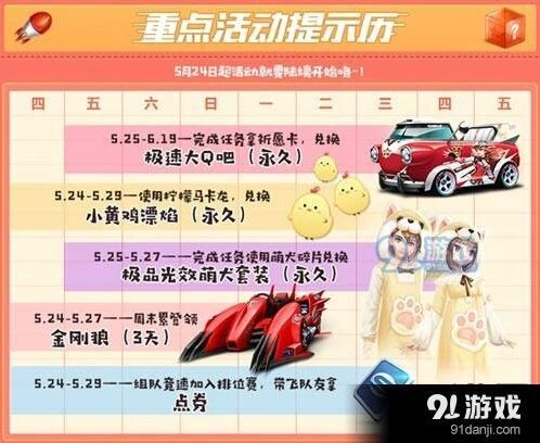 QQ飞车5月25日夏日祈愿活动指南