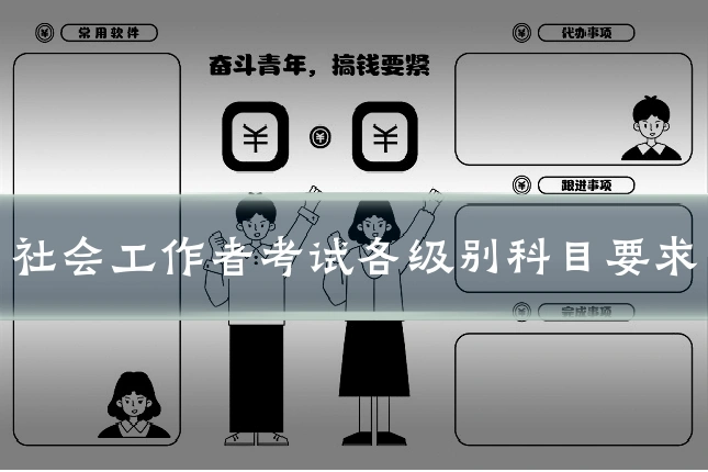 社会工作者考试各级别科目要求