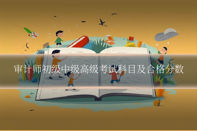 审计师初级中级高级考试科目及合格分数