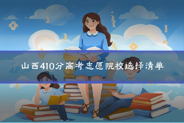山西410分高考志愿院校选择清单