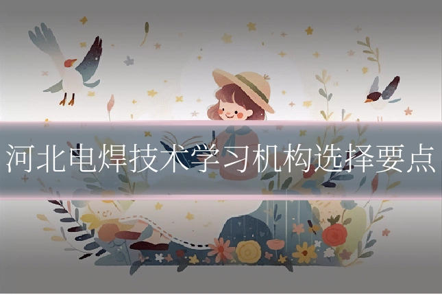 河北电焊技术学习机构选择要点