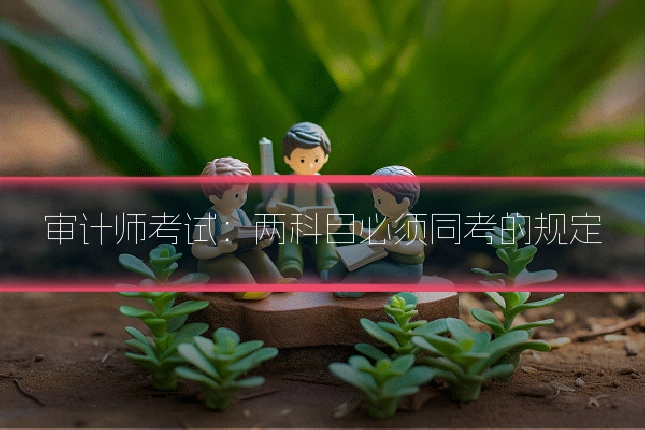 审计师考试:两科目必须同考的规定
