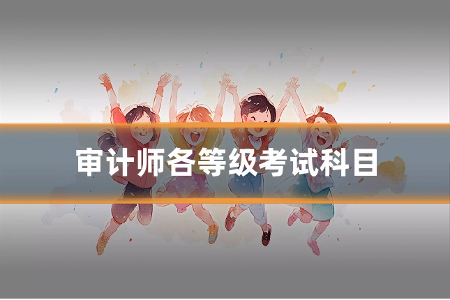 审计师各等级考试科目