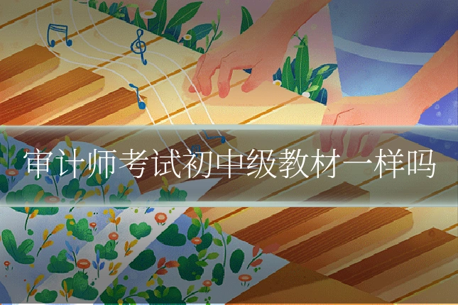 审计师考试初中级教材一样吗
