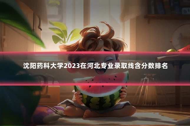 沈阳药科大学2023在河北专业录取线含分数排名