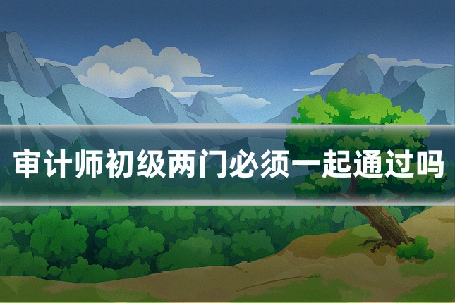 审计师初级两门必须一起通过吗