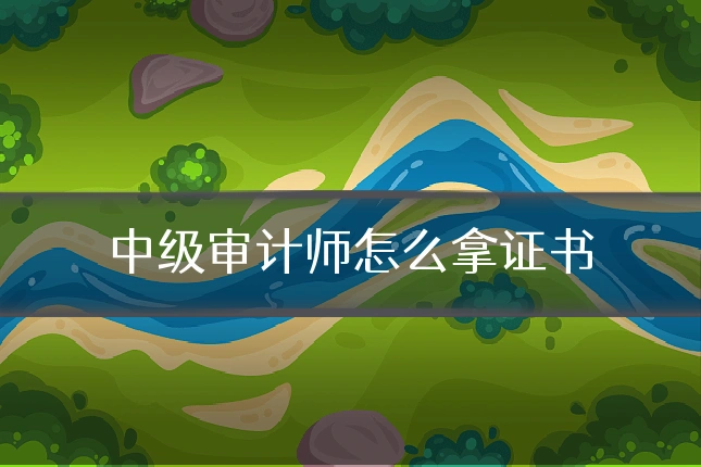 中级审计师怎么拿证书