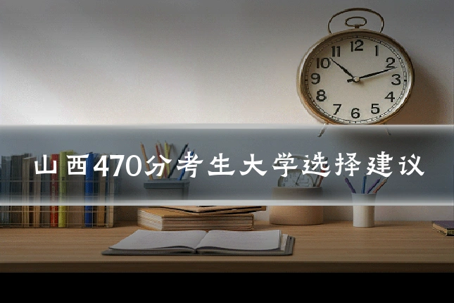 山西470分考生大学选择建议