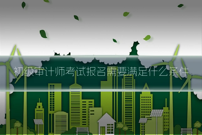 初级审计师考试报名需要满足什么条件