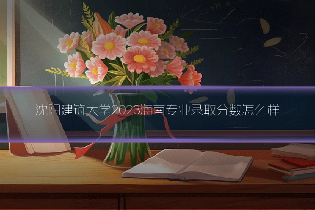 沈阳建筑大学2023海南专业录取分数怎么样