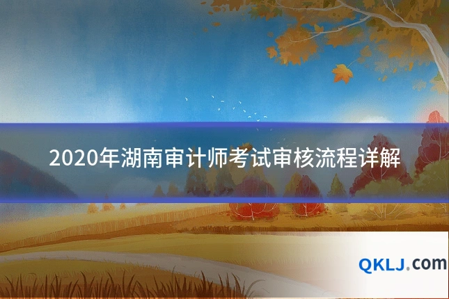 2020年湖南审计师考试审核流程详解