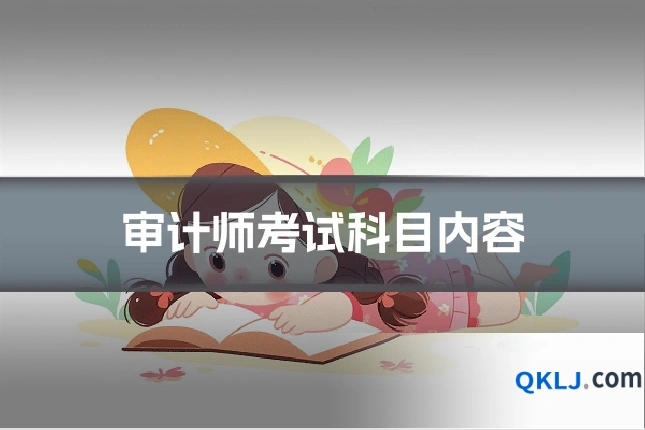 审计师考试科目内容