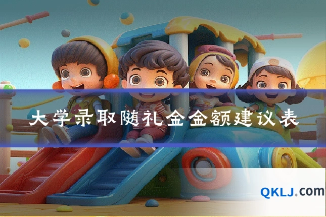 大学录取随礼金金额建议表